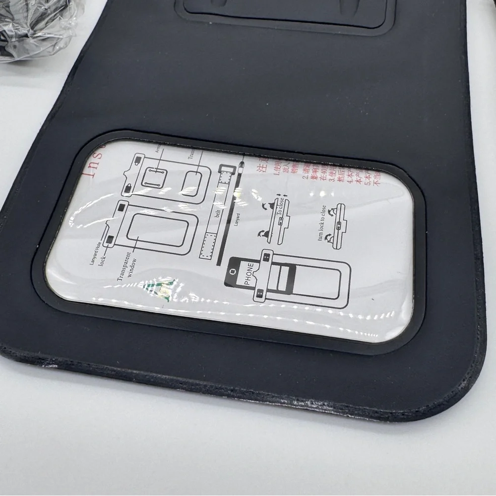 Black Waterproof Phone Case with Window